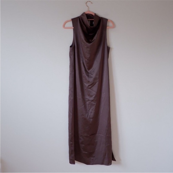 FILIPPA K Daniela Satin Midi Dress - Picture 3 of 9